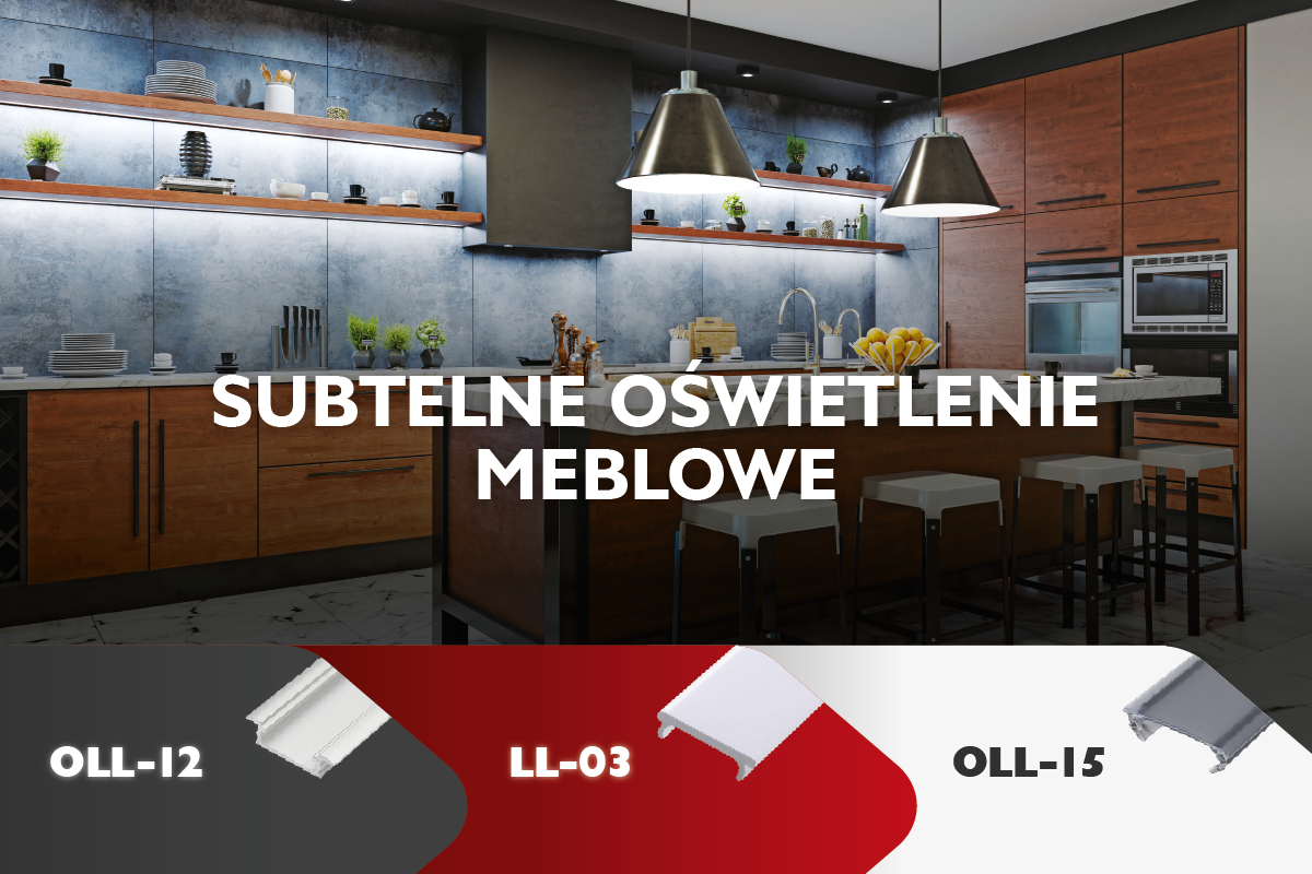 Subtelne oświetlenie meblowe