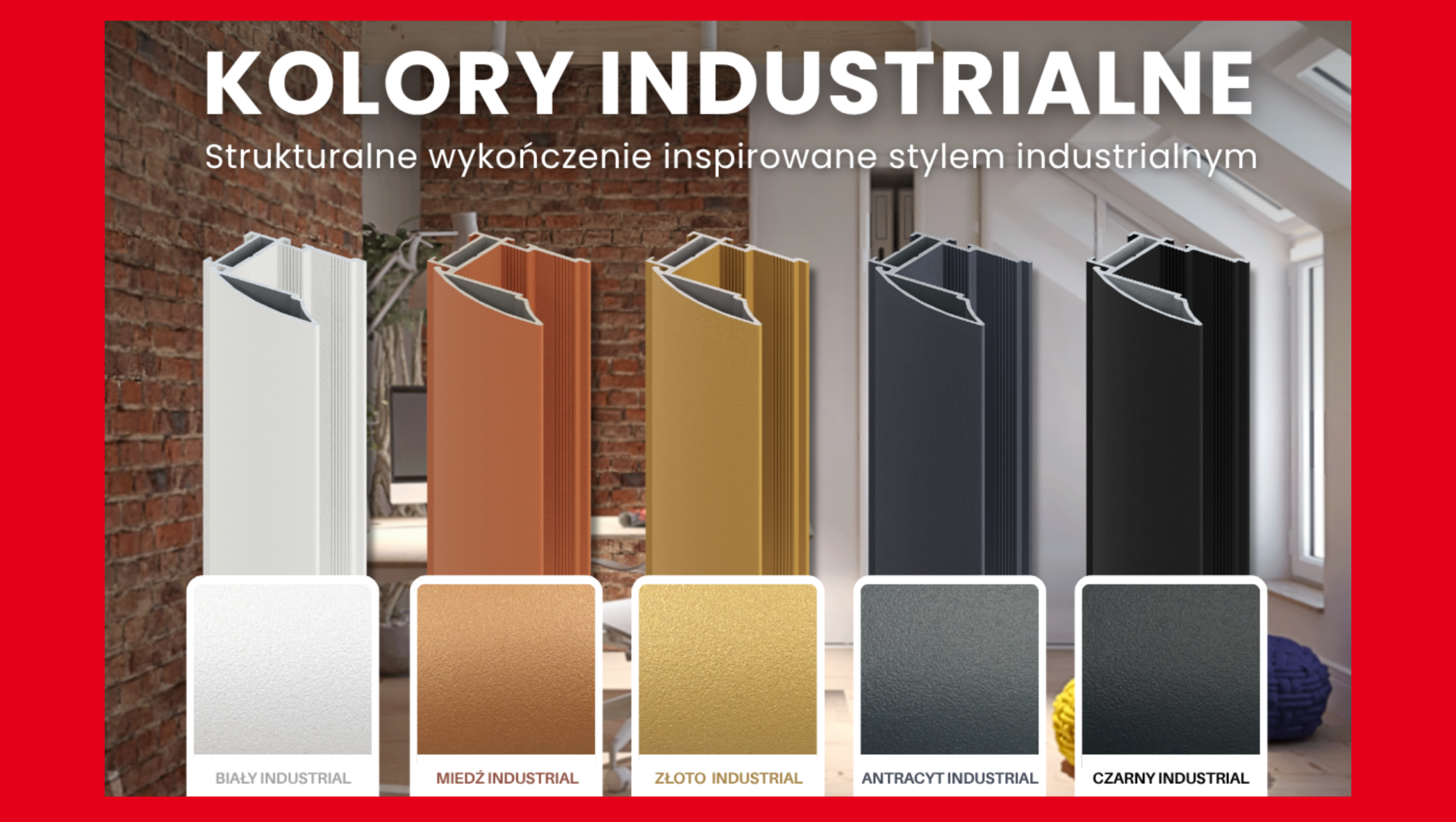 Kolory industrialne – strukturalne wykończenie inspirowane stylem industrialnym