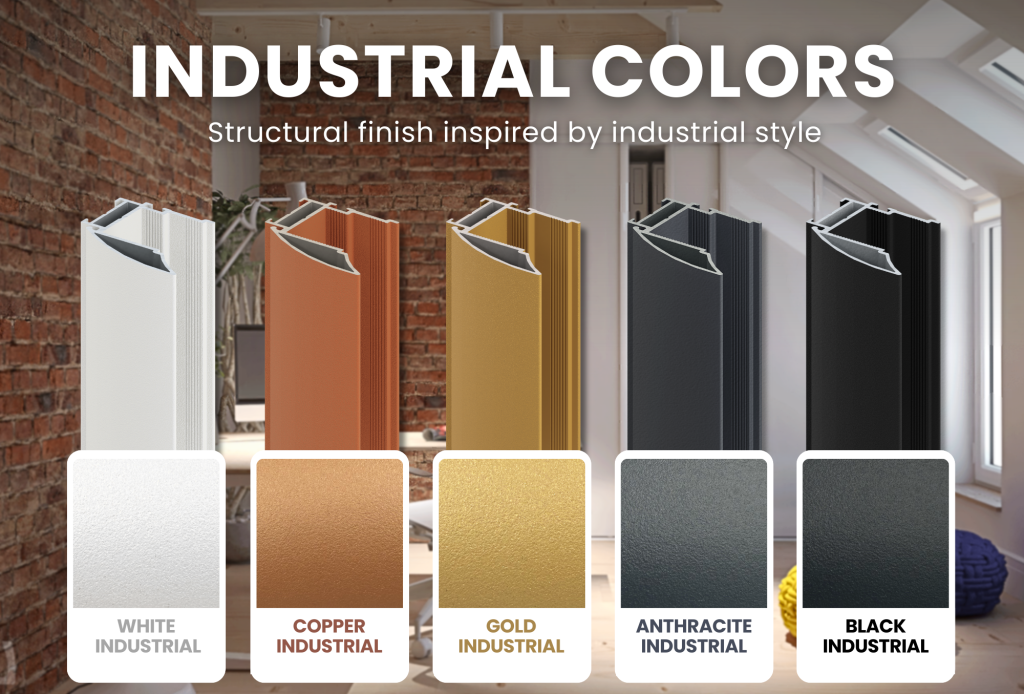 Aluminum Profile Colors Laguna - gloss, anodized, industrial, mat